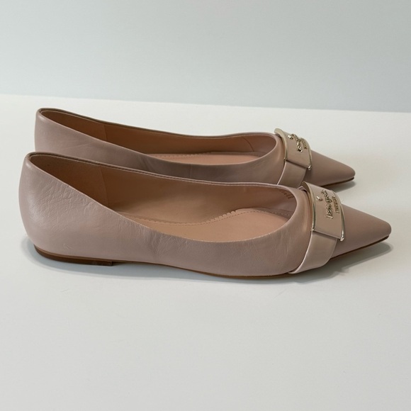 Kate Spade Deneuve Ballet Flats Pointed Toe Women Size 8 Leather Blush Pink - Picture 3 of 14